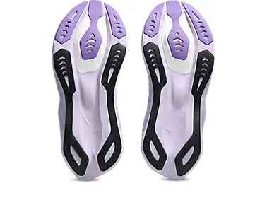 Asics Women's Novablast 6 Sneaker in White/Murasaki
