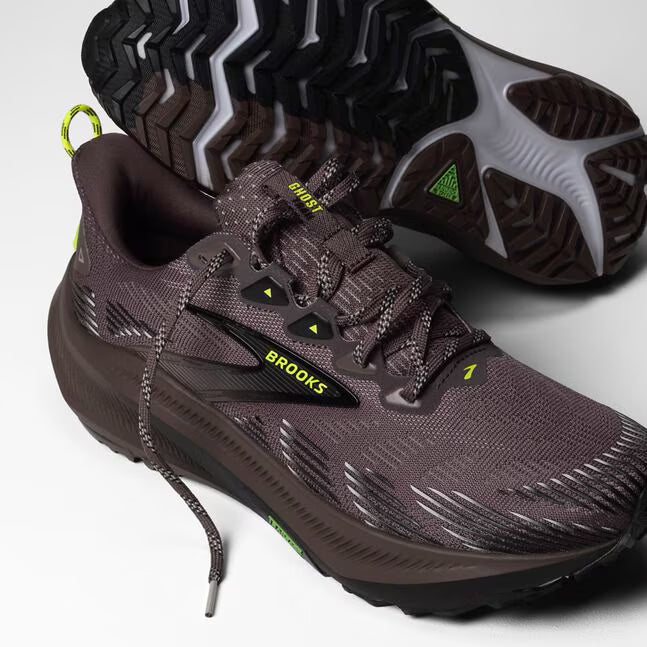 Brooks Men's Ghost Trail Sneaker in Brown/Black/Nightlife