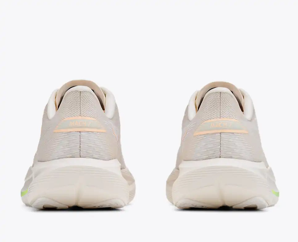 Hoka Women's Mach 7 Sneaker in Oat Milk/Alabaster