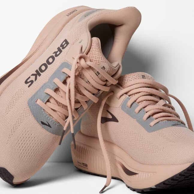 Brooks Women's Ghost 18 GTX Sneaker in Rose Dust/Raisin