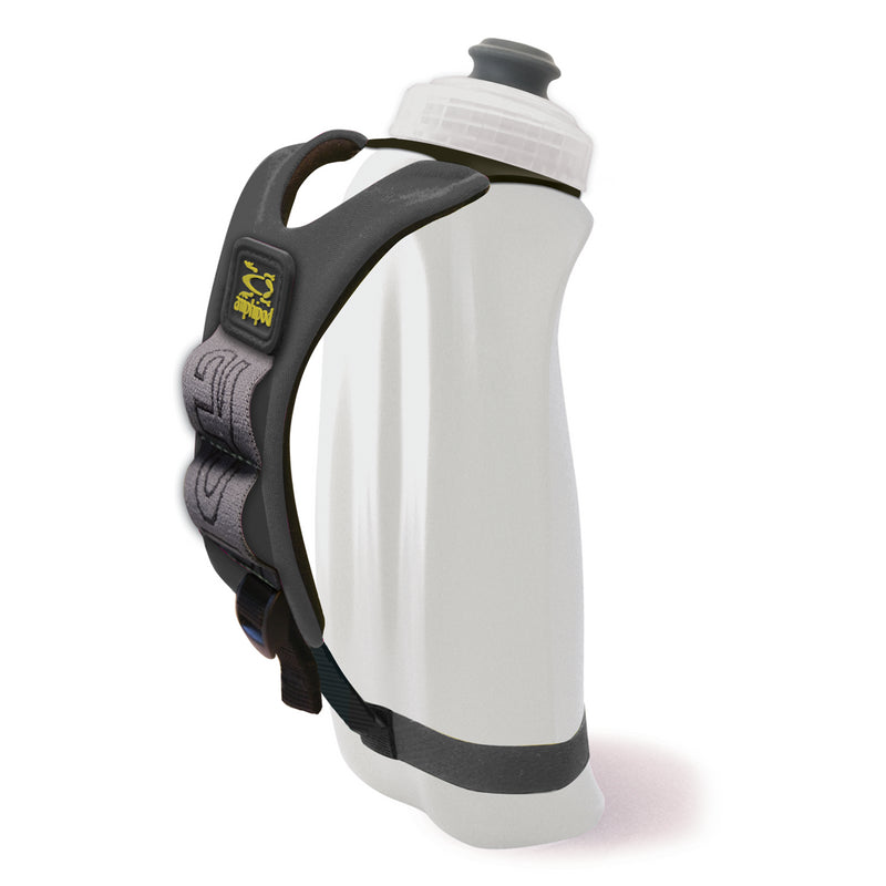 Amphipod Hydraform Ergo Minimalist Handheld 16 oz. Bottle in Charcoal/Clear