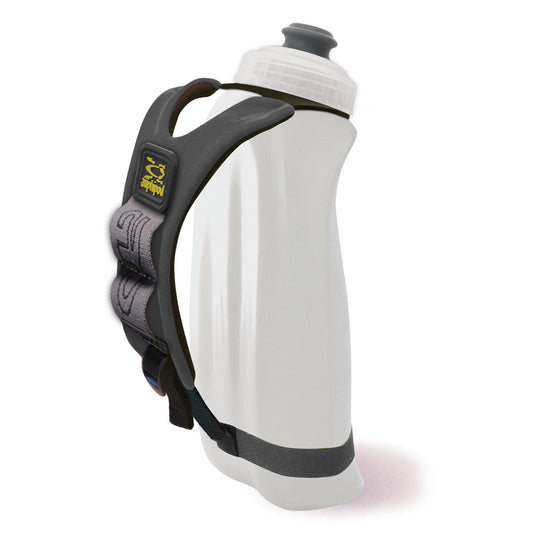 Amphipod Hydraform Ergo Minimalist Handheld 16 oz. Bottle in Charcoal/Clear