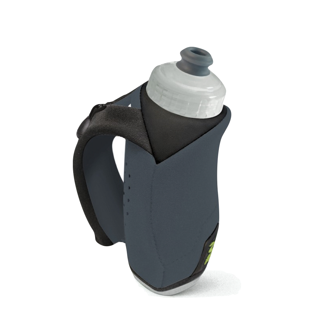 Side view of Amphipod Hydraform Ergo Lite Handheld 10.5oz Water Bottle.