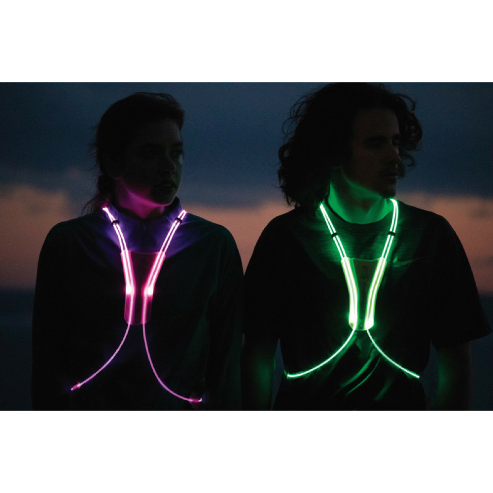 Amphipod Xinglet Optic Beam Lite Rechargeable Flashing Reflective Vest in Pink