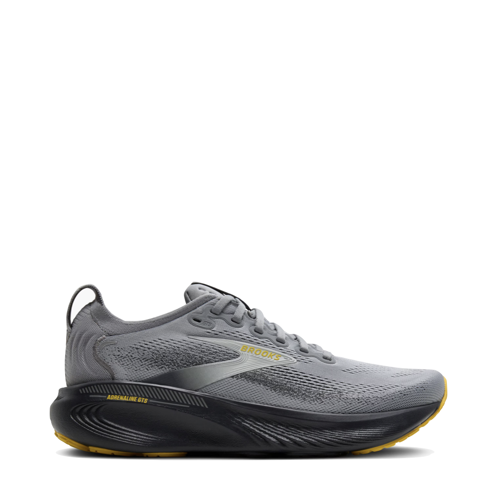 Brooks Men's Adrenaline GTS 25 Sneaker in Primer Grey/Ebony/Jasmin