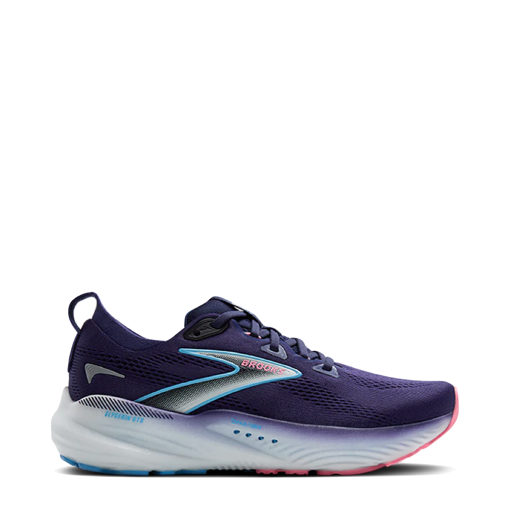 Side (right) view of Brooks Glycerine GTS 22 Sneaker for women.