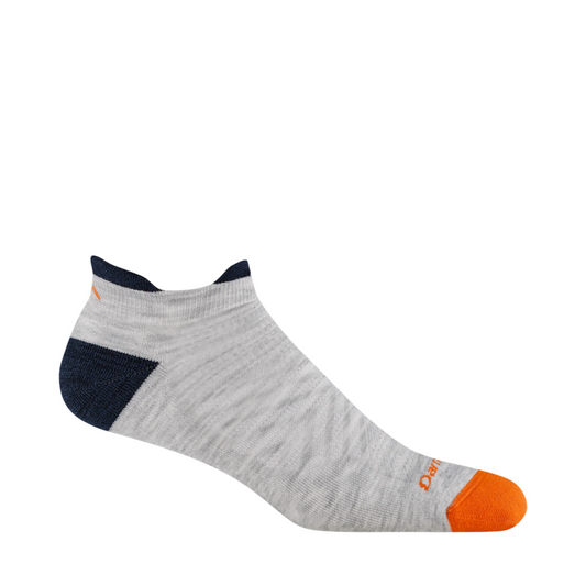 Side (right) view of Darn Tough Run No Show Tab Ultra Lightweight Running Sock for men.