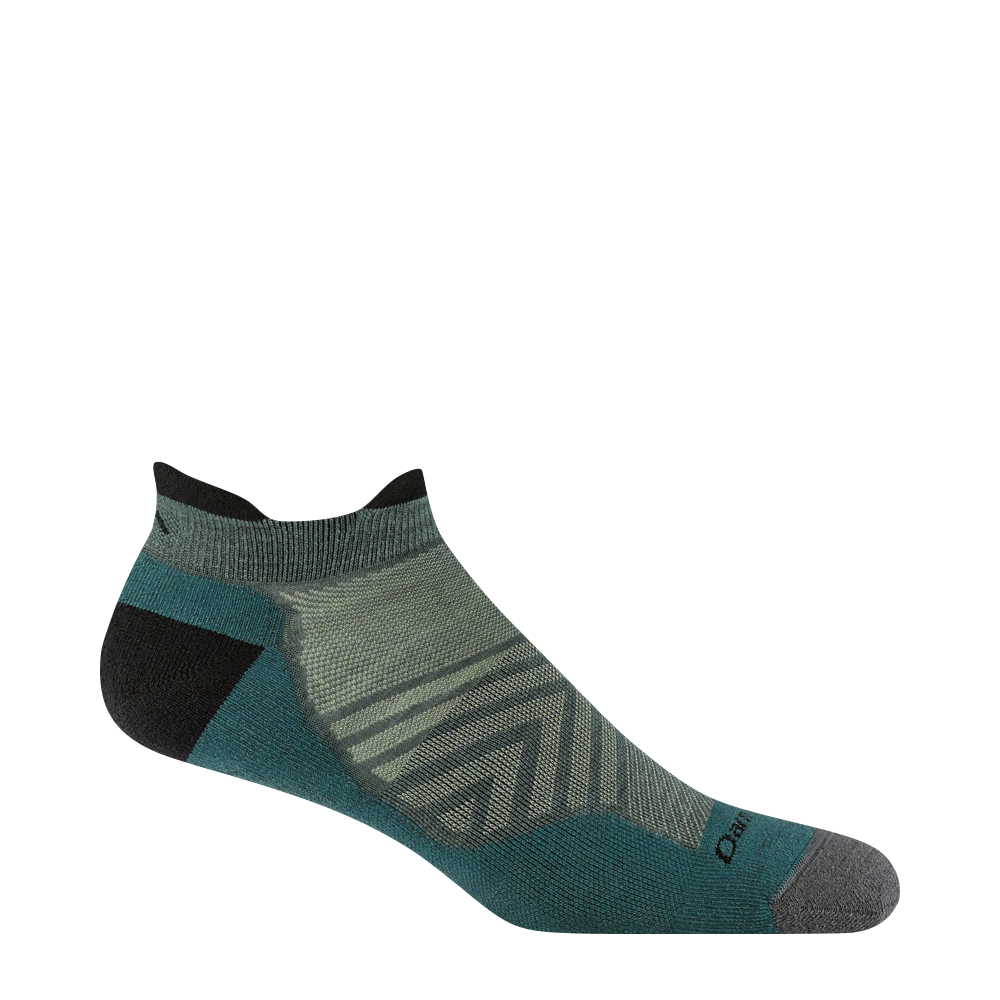 Side (right) view of Darn Tough Run No Show Tab Ultra Lightweight Running Sock for men.