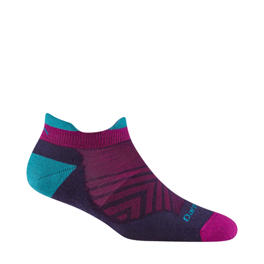 Side (right) view of Darn Tough Run No Show Tab Ultra Lightweight Running Sock for women.