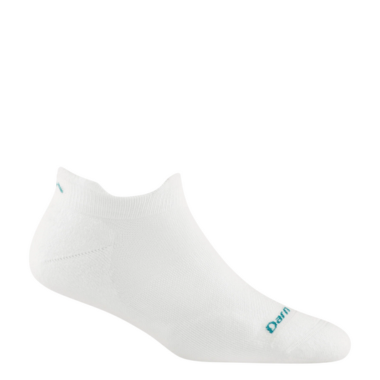 Side (right) view of Darn Tough Run No Show Tab Ultra Lightweight sock for women.