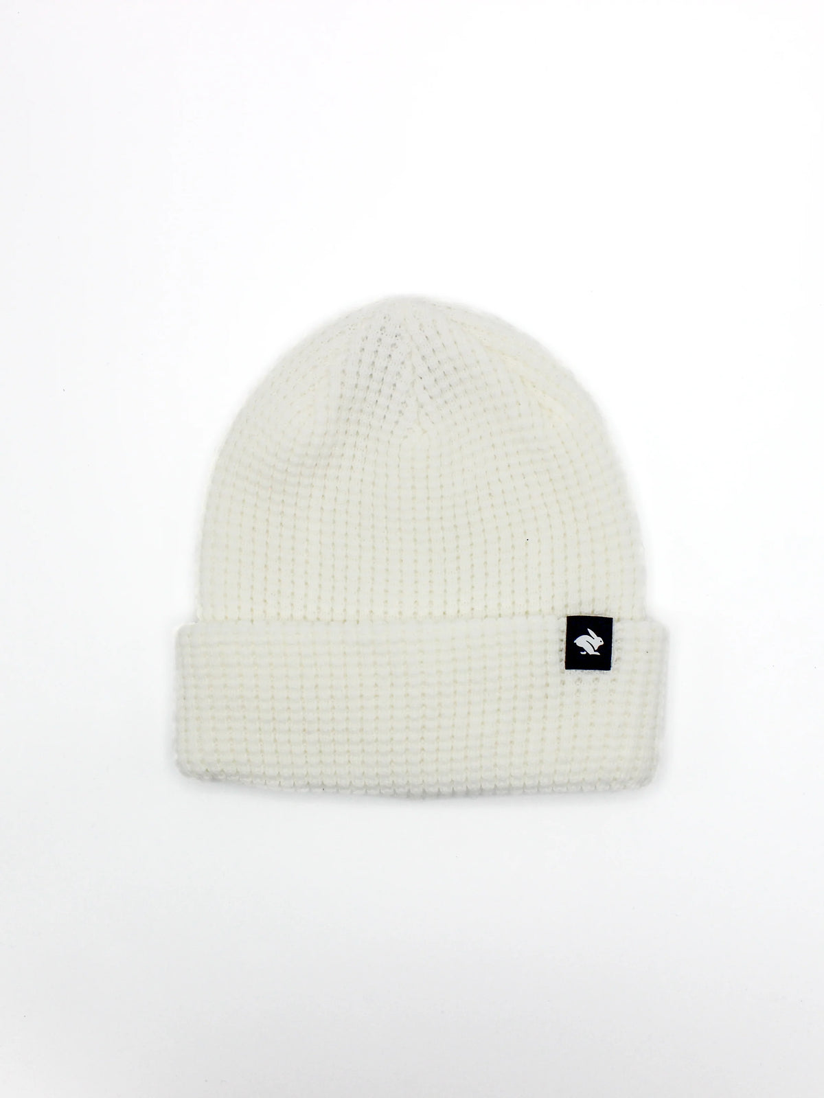 Rabbit White Waffle Beanie Unisex