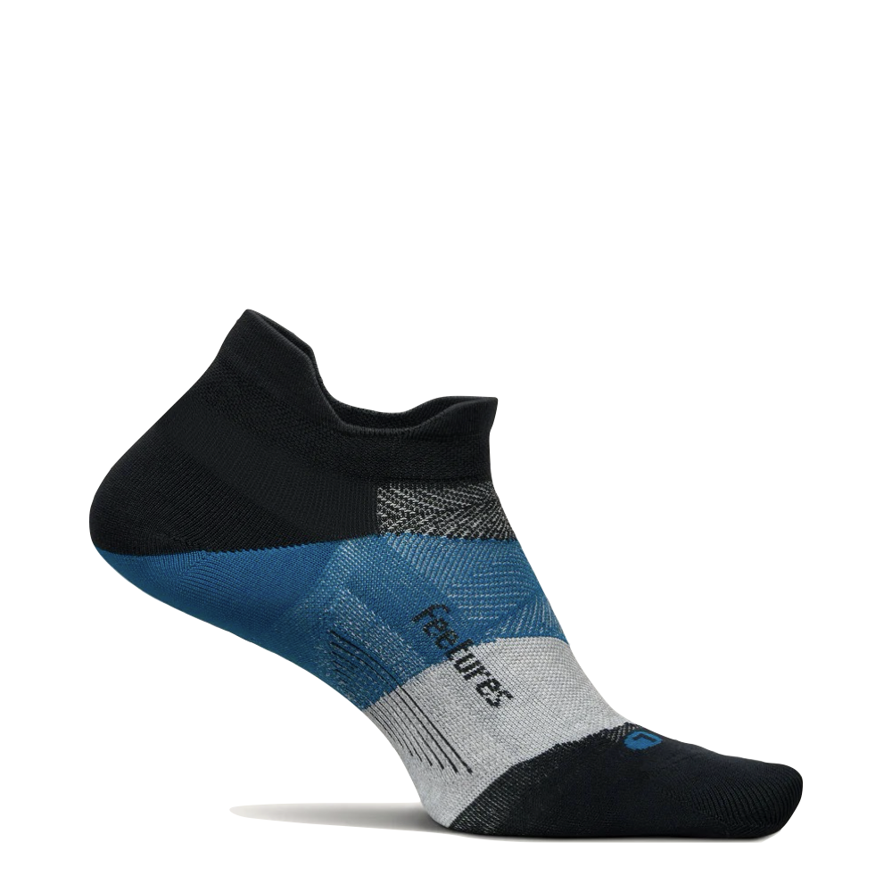 Side (right) view of Feetures Elite Ultra Light Tab Sock.