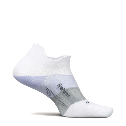 Side (right) view of Feetures Elite Ultra Light Tab Sock.