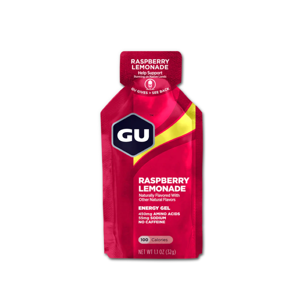 GU Energy Gel Packet in Raspberry Lemonade
