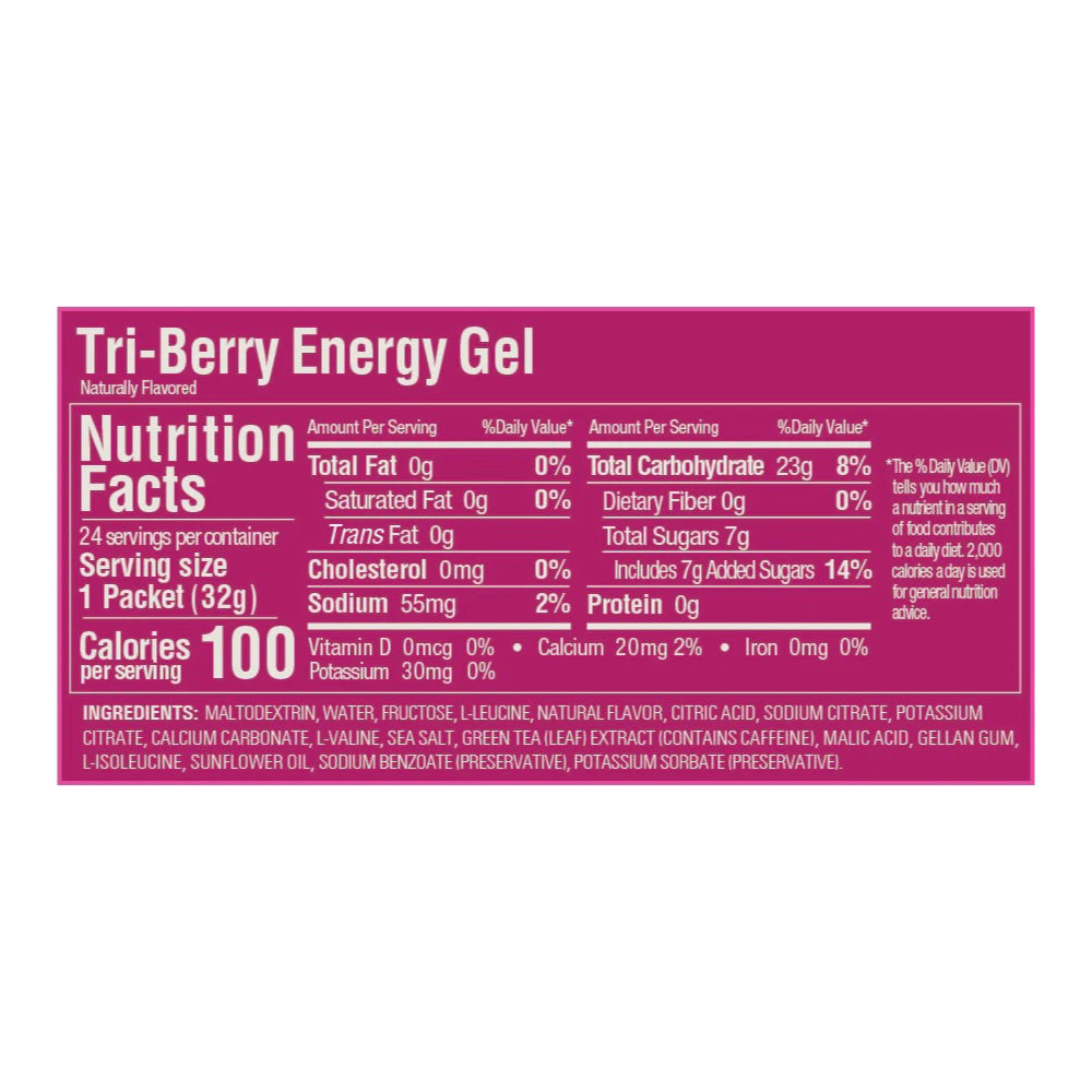 GU Energy Gel Packet in Tri-Berry + Caffeine