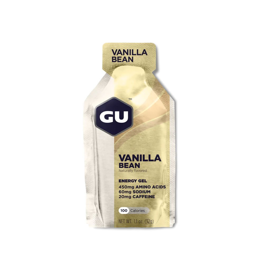 Front view of GU Energy Gel Packet.
