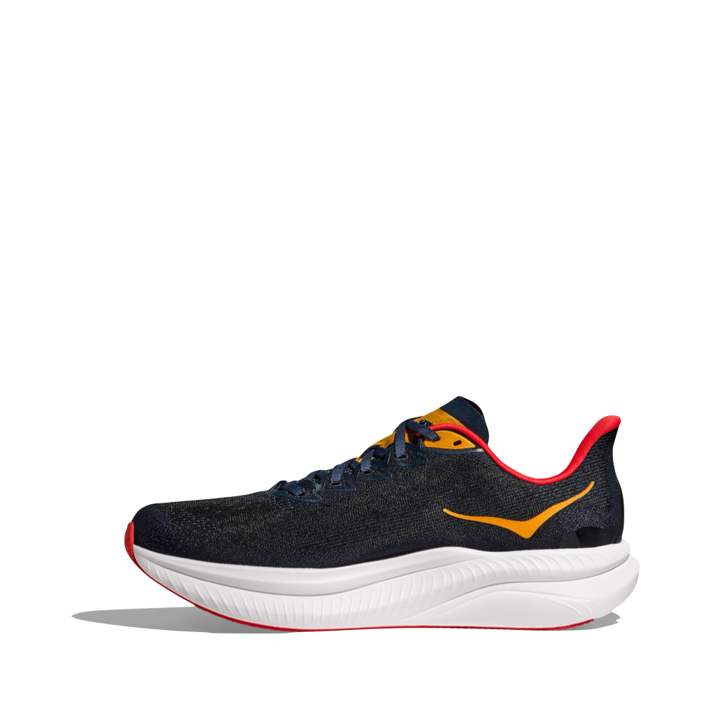 Side (left) view of Hoka Mach 6 Sneaker for men.