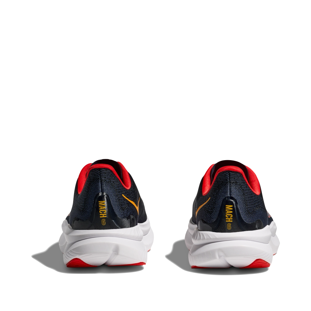 Back view of Hoka Mach 6 Sneaker for men.