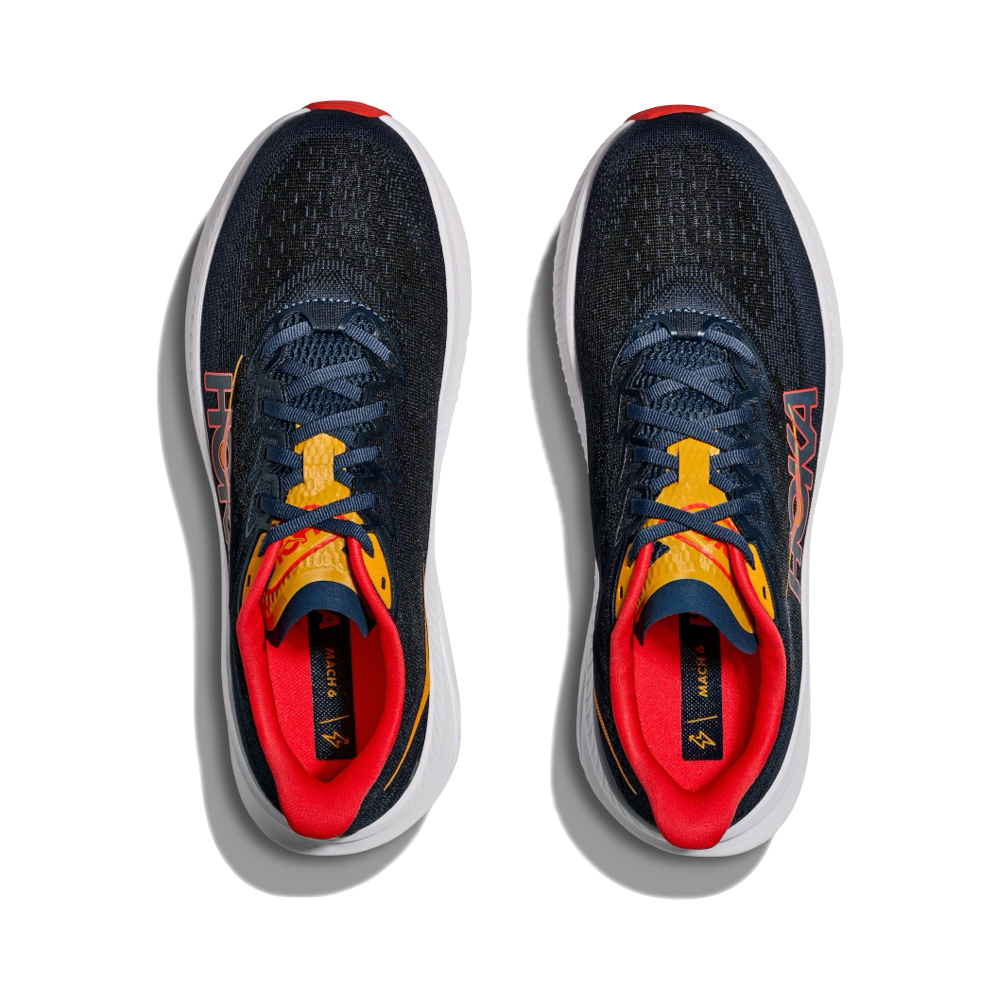 Top-down view of Hoka Mach 6 Sneaker for men.