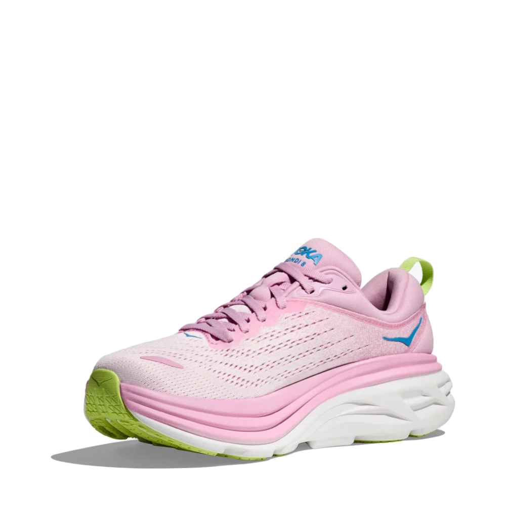Mudguard and Toe view of Hoka Bondi 8 Running Sneaker for women.