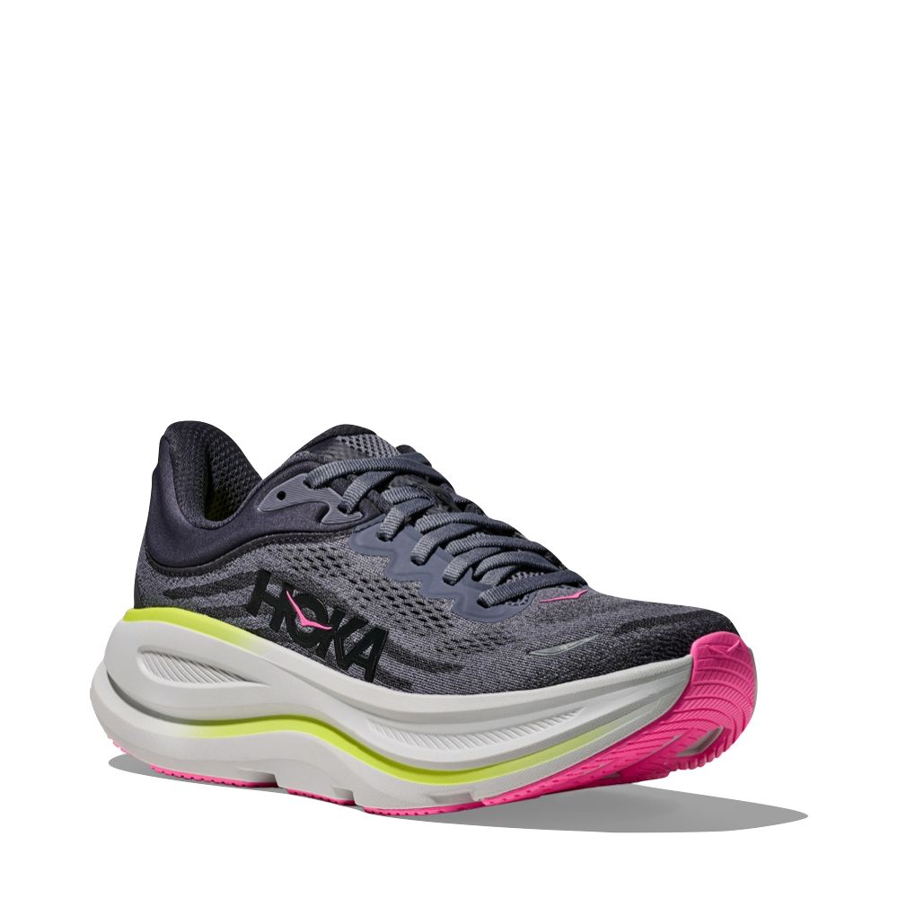 Mudguard and Toe view of Hoka Bondi 9 Sneaker for women.