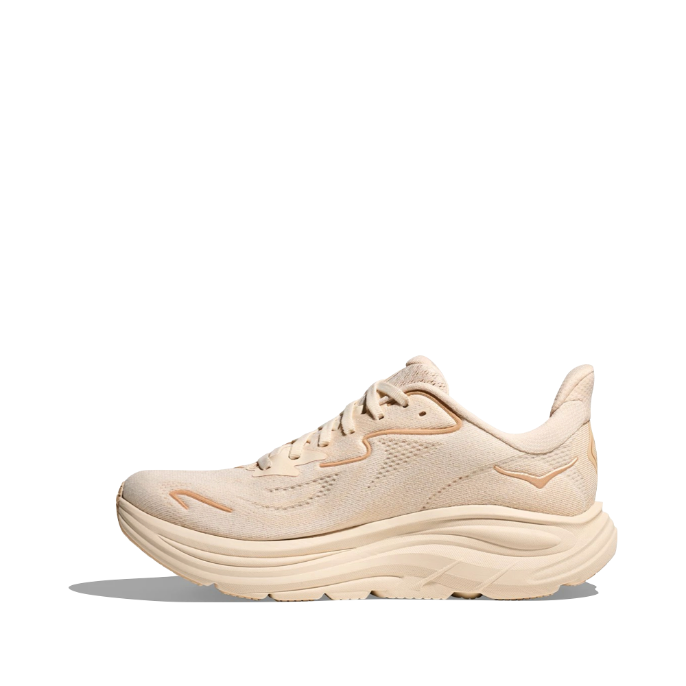 Side (left) view of Hoka Clifton 10 Sneaker for women.