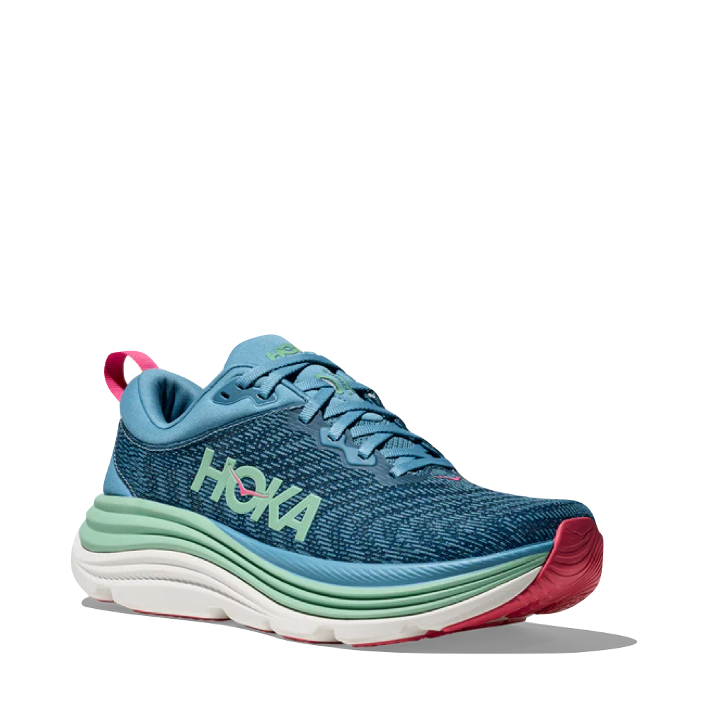 Mudguard and Toe view of Hoka Gaviota 5 Running Sneaker for women.