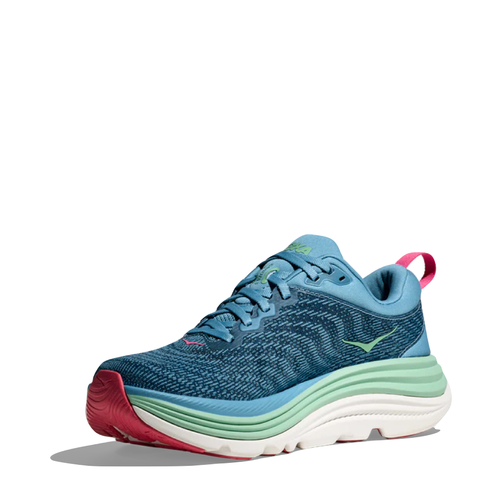 Mudguard and Toe view of Hoka Gaviota 5 Running Sneaker for women.