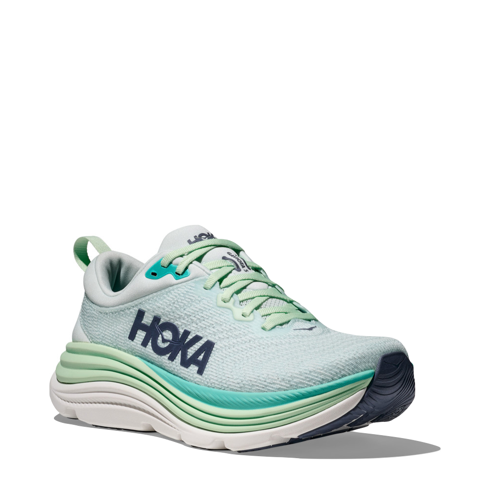 Mudguard and Toe view of Hoka Gaviota 5 Running Sneaker for women.