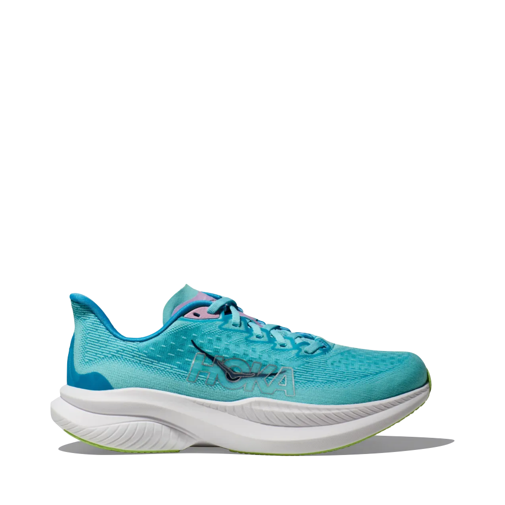 Side (right) view of Hoka Mach 6 Sneaker for women.
