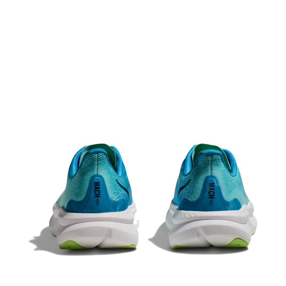 Back view of Hoka Mach 6 Sneaker for women.