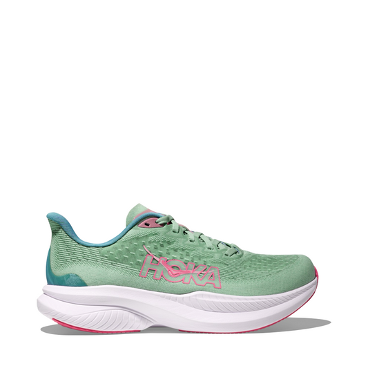 Side (right) view of Hoka Mach 6 Sneaker for women.