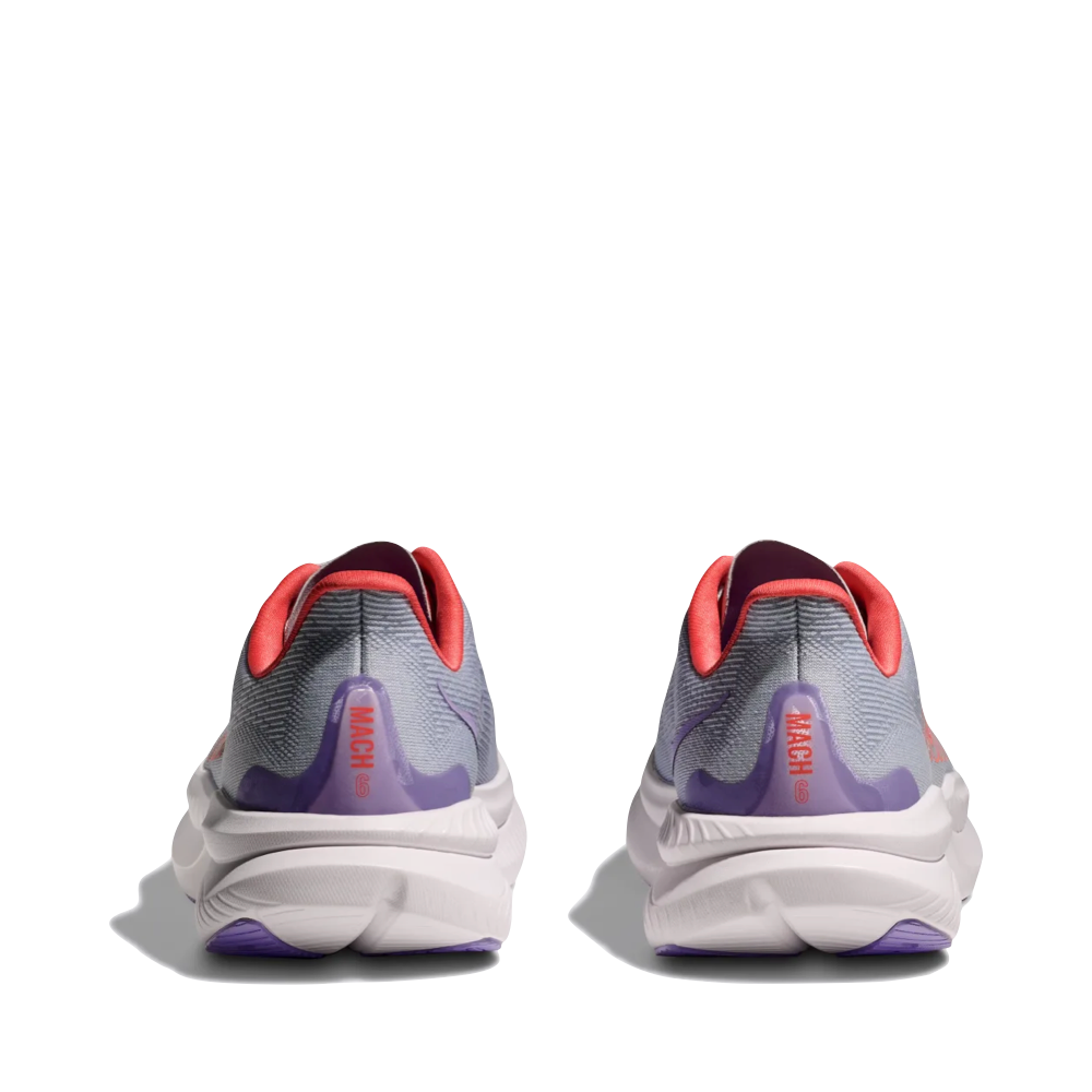 Back view of Hoka Mach 6 Sneaker for women.