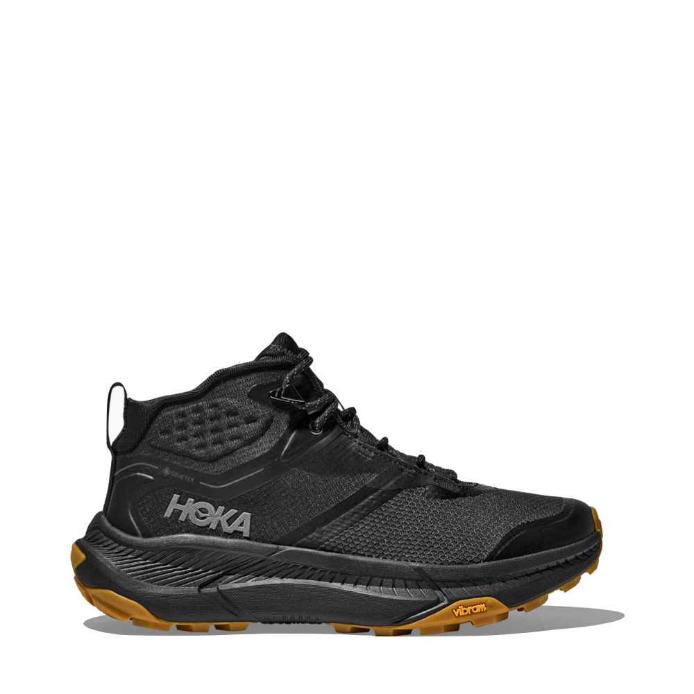 Side (right) view of Hoka Transport Hike GTX Mid Waterproof Boot for women.