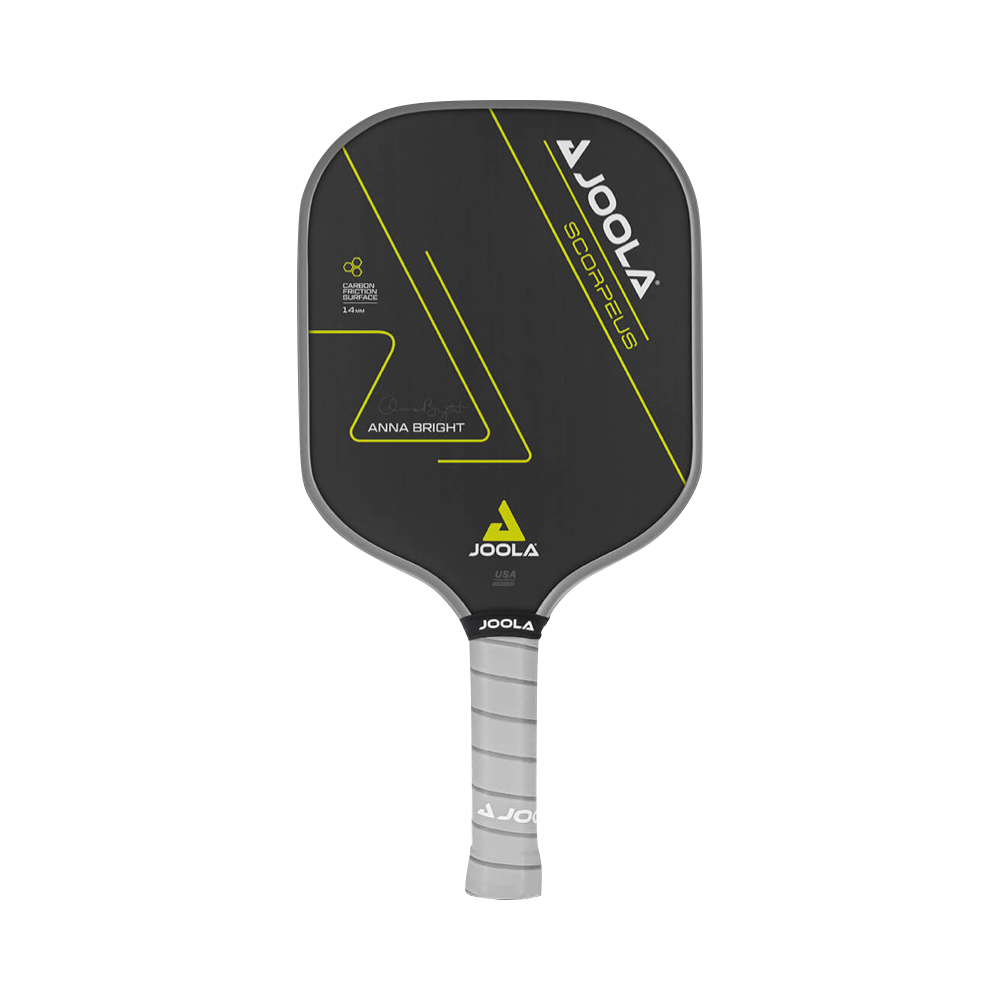 Front view of Joola Anna Bright Scorpeus CFS 14 Pickleball Paddle.