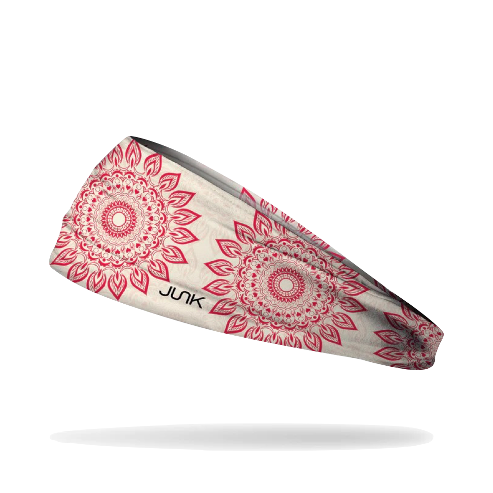 Side view of Junk Mandala Headband.