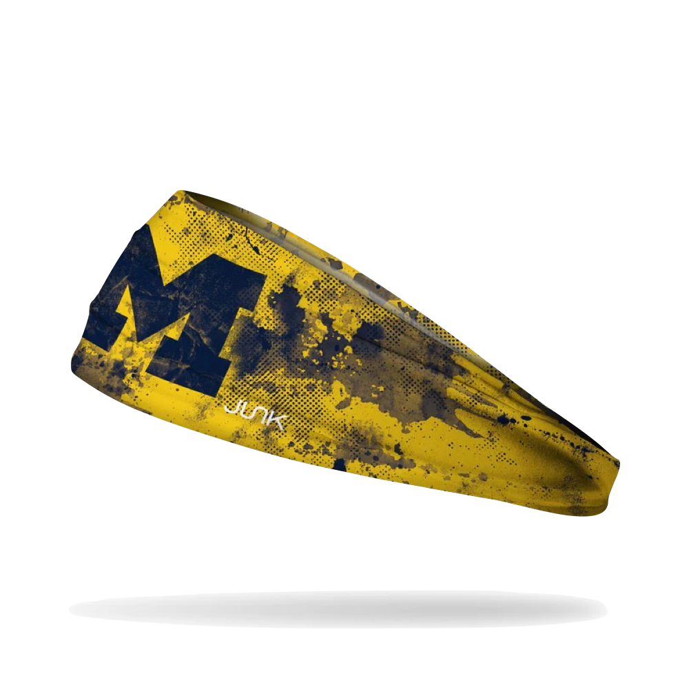 Side view of Junk University of Michigan Headband.
