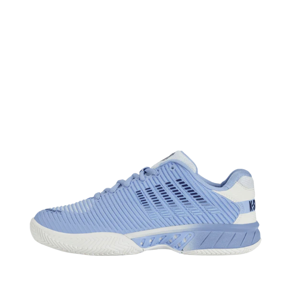 Side (left) view of K-Swiss Hypercourt Express 2 Court Shoe for women.
