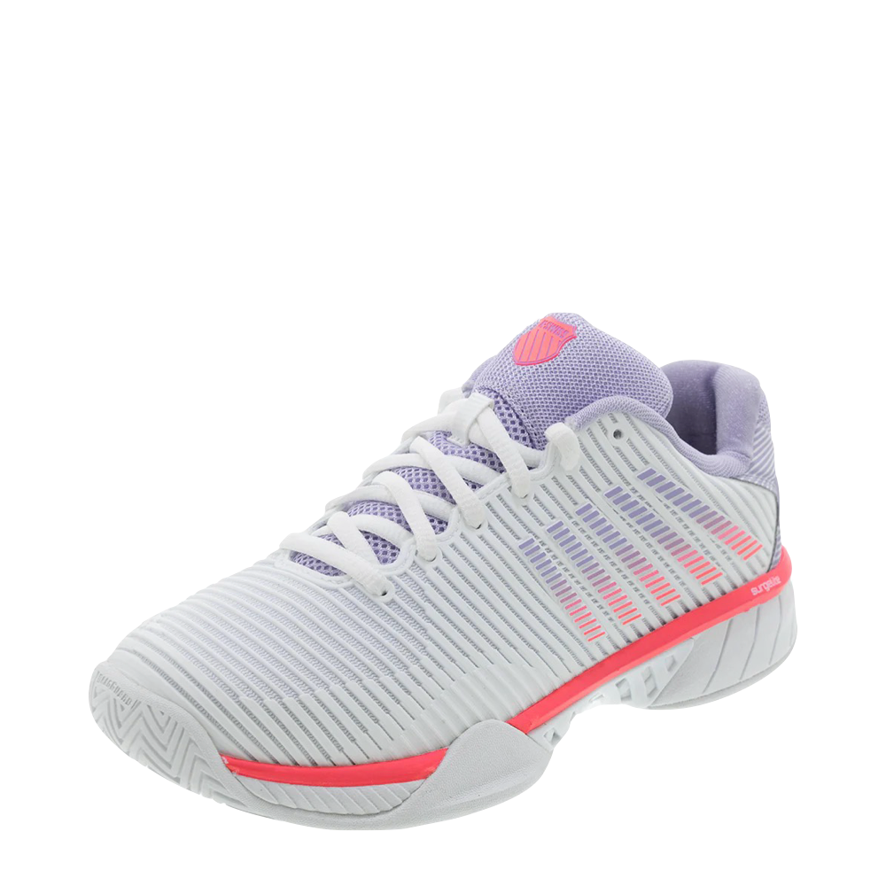 Mudguard and Toe view of K-Swiss Hypercourt Express 2 Court Sneaker for women.