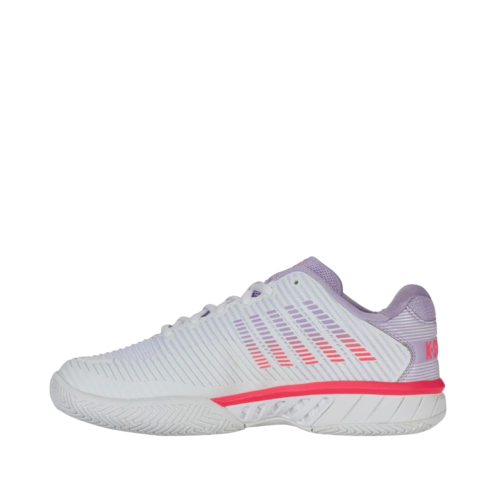 Side (left) view of K-Swiss Hypercourt Express 2 Court Sneaker for women.