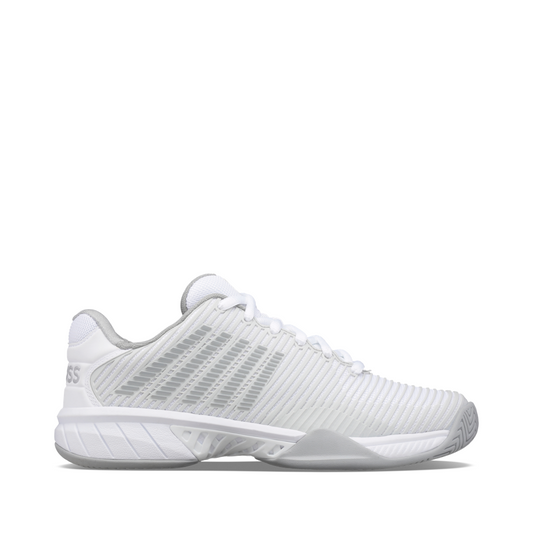 Side (right) view of K-Swiss Hypercourt Express 2 Wide Width Sneaker for women.