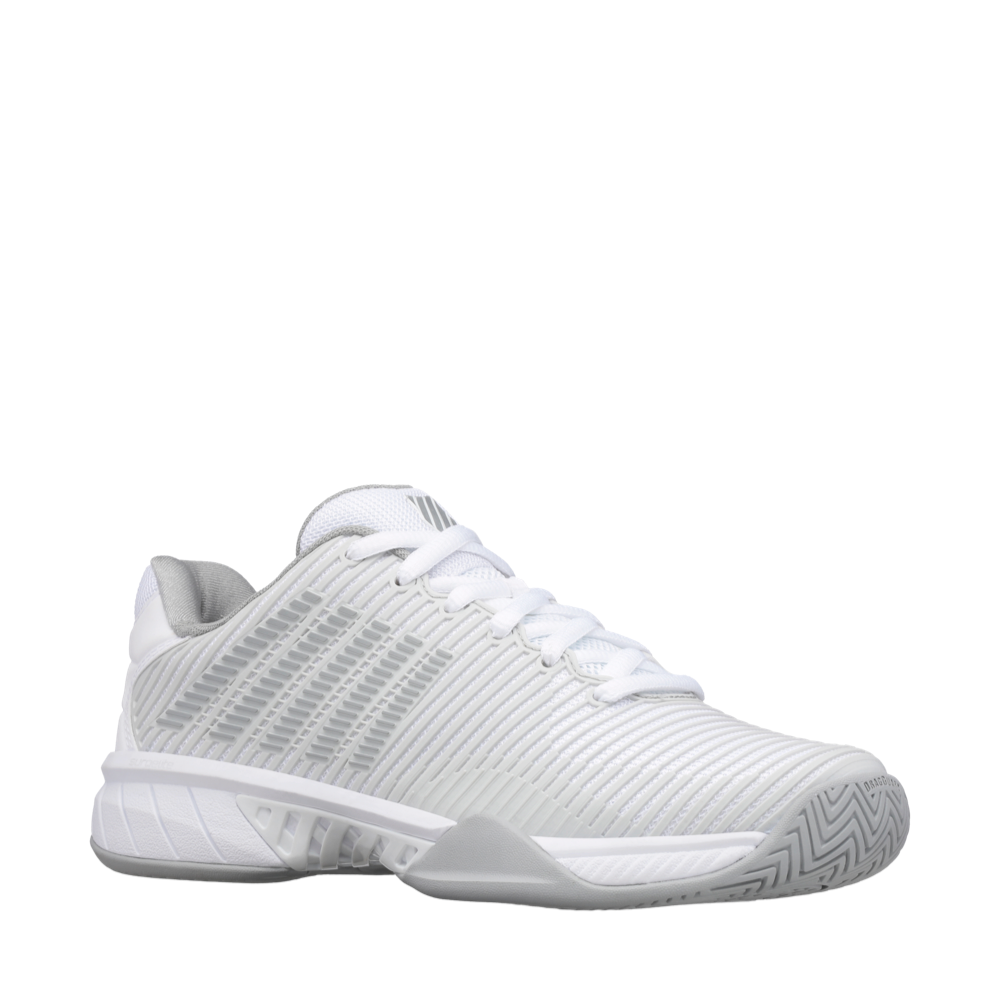 Mudguard and Toe view of K-Swiss Hypercourt Express 2 Wide Width Sneaker for women.