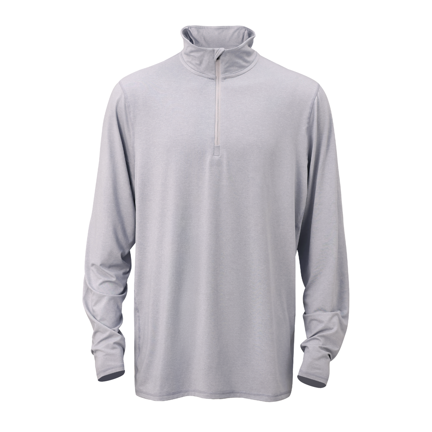 Mitten Running Co. Men's Performance Tech Quarter Zip 3.0 in Silver Cloud