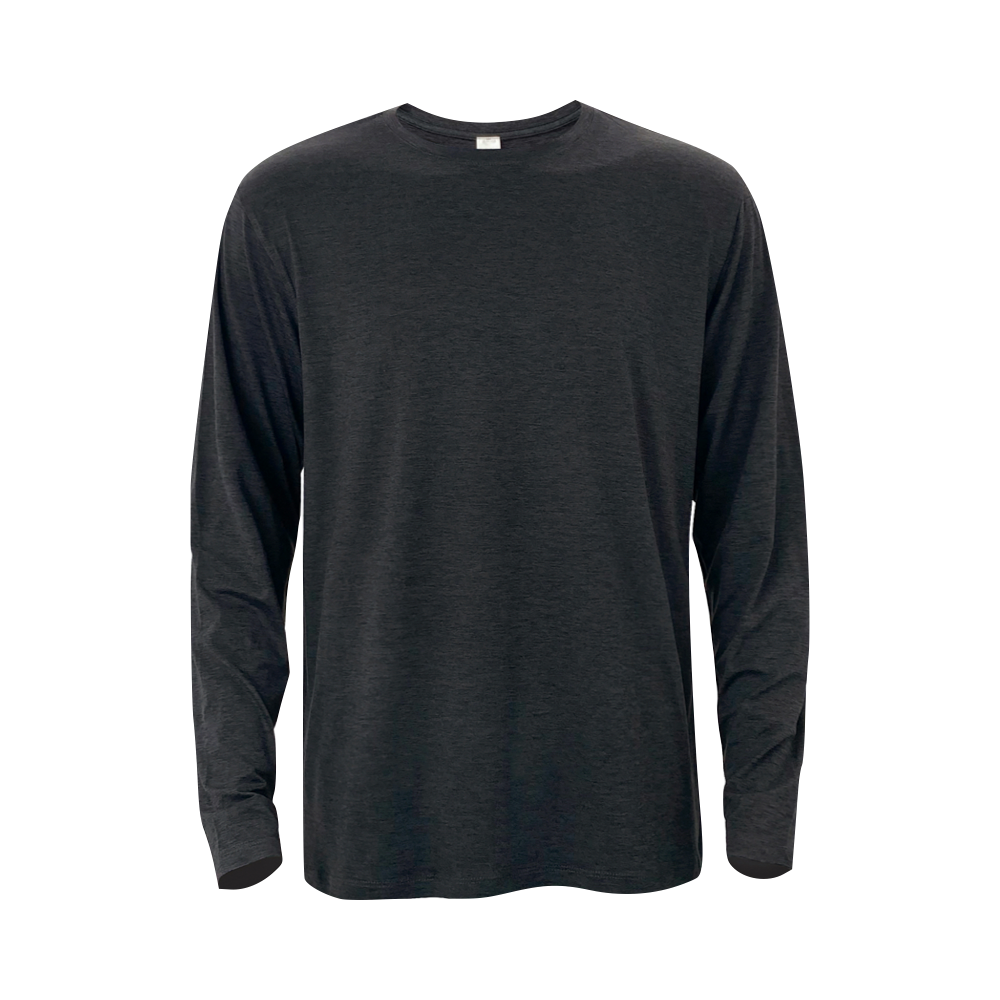 Front view of Mitten Running Co. Tech Long Sleeve 2.0 for men.
