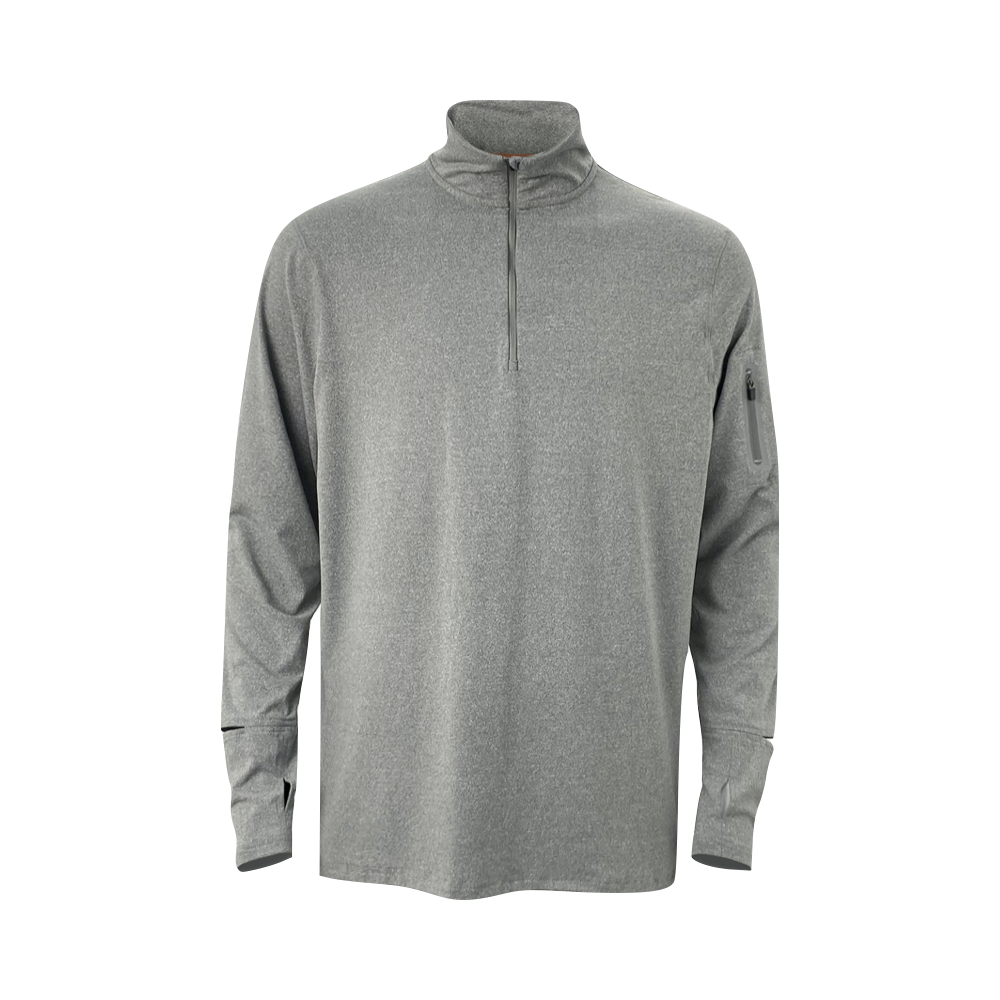 Front view of Mitten Running Co. Tech Quarter Zip 2.0 for men.