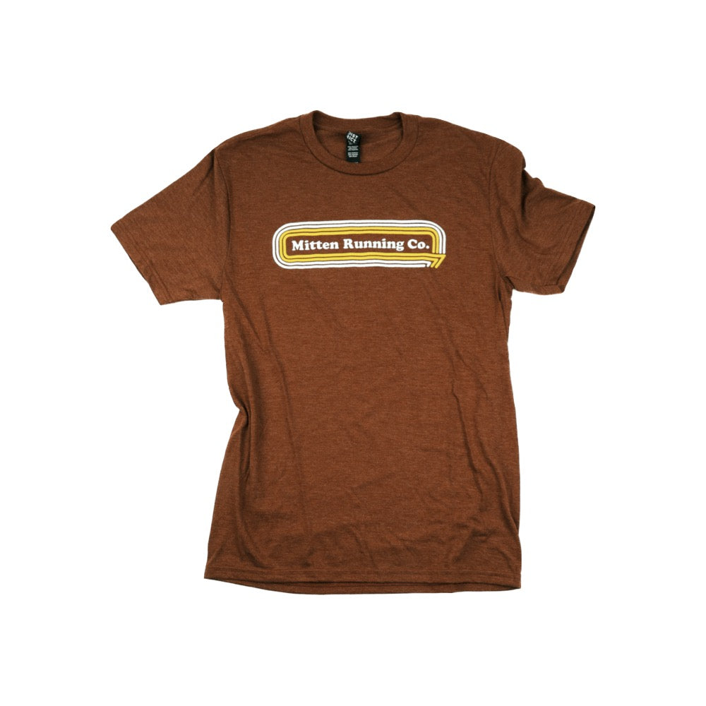 Front view of Mitten Running Co. Perfect Tri-Blend Tee.