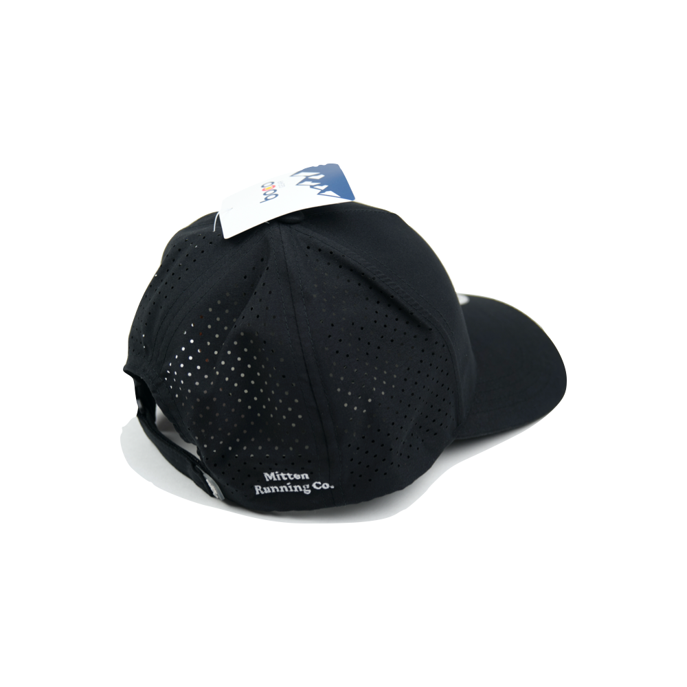 Back view of Mitten Running Co. Technical Trucker Running Hat.