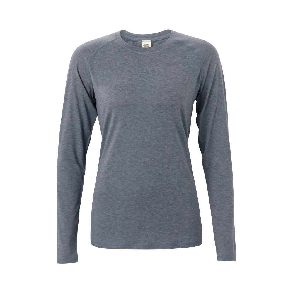 Front view of Mitten Running Co. Tech Long Sleeve for women.
