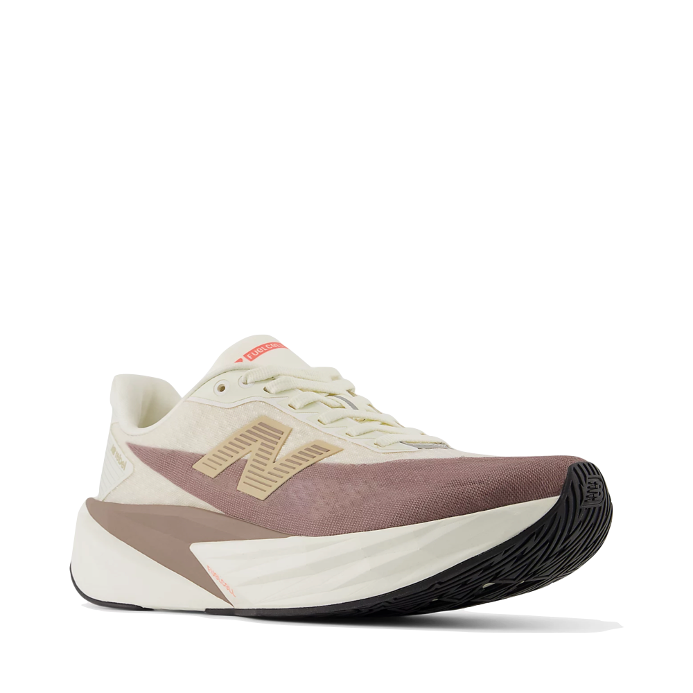 Mudguard and Toe view of New Balance Fuel Cell Rebel v5 Sneaker for women.