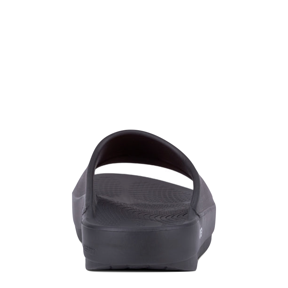 Back view of OOfos OOahh Slide Sandal for unisex.